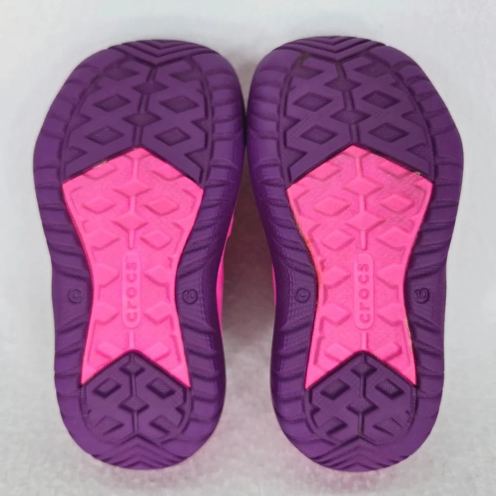 CROCS Shoes Childrens 10 Pink Purple Swiftwater Play Shoes Water Sandals Sneaker